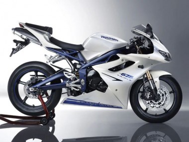 2006-2008 Triumph Daytona 675 Motorcycle Fairings - White Blue