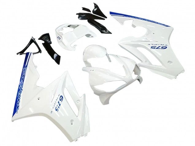 2006-2008 Triumph Daytona 675 Motorcycle Fairings - White Blue