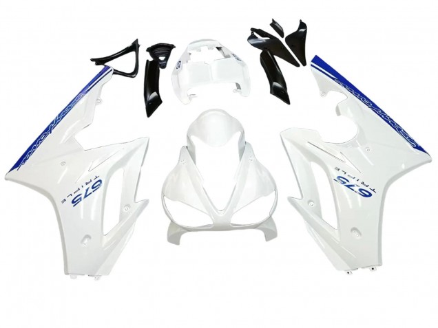 2006-2008 Triumph Daytona 675 Motorcycle Fairings - White Blue