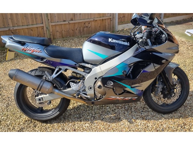 2002-2003 Kawasaki Ninja ZX9R Motorcycle Fairings - Blue Silver