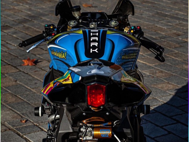 2015-2019 Yamaha YZF R1 Motorcycle Fairings - Blue Yellow Shark