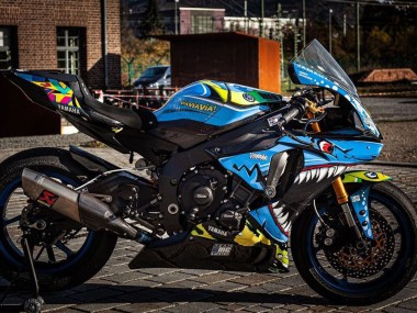 2015-2019 Yamaha YZF R1 Motorcycle Fairings - Blue Yellow Shark