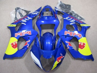 2003-2004 Suzuki GSXR 1000 Motorcycle Fairings - Blue Yellow Red Bull