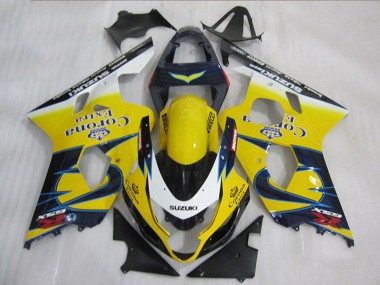 2004-2005 Suzuki GSXR 600 Motorcycle Fairings - Yellow White Blue Corona Extra