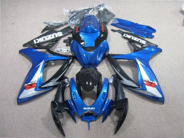 2006-2007 Suzuki GSXR 600 Motorcycle Fairings - Blue White Glossy Black Red