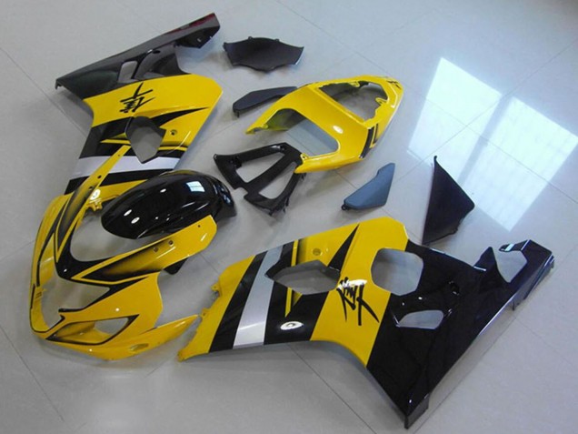 2004-2005 Suzuki GSXR 750 Abs Motorcycle Fairings - Yellow Silver Black