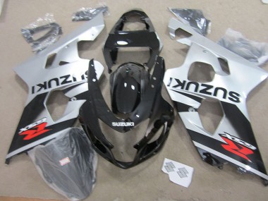 2004-2005 Suzuki GSXR 750 Motorcycle Fairings - Silver Glossy Black Red