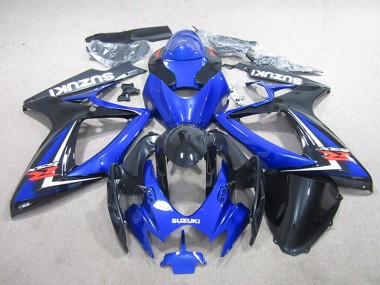 2006-2007 Suzuki GSXR 750 Motorcycle Fairings - Blue Glossy Black