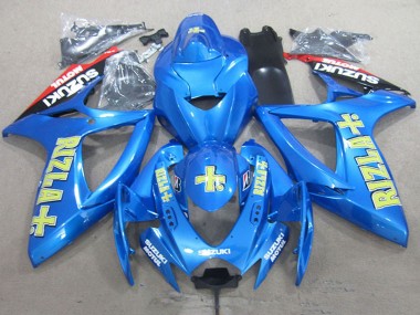 2006-2007 Suzuki GSXR 750 Motorcycle Fairings - Blue Red Black Gold Rizla