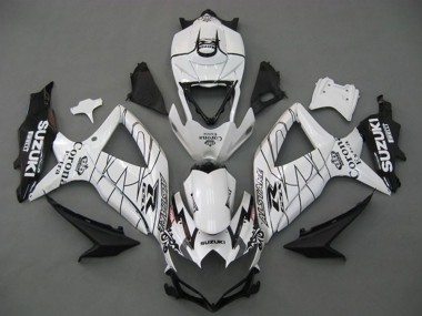 2008-2010 Suzuki GSXR 750 Motorcycle Fairings - White Black Corona Extra Alstare