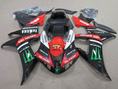 2002-2003 Yamaha YZF R1 Motorcycle Fairings - Red Glossy Black White Green Motul Monster