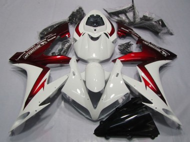 2004-2006 Yamaha YZF R1 Motorcycle Fairings - White Red Michelin