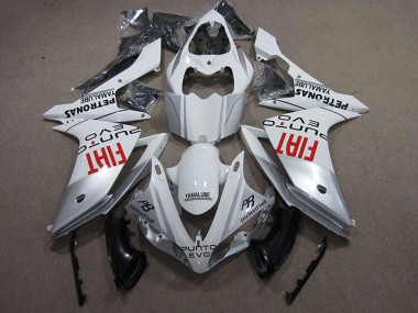 2009-2011 Yamaha YZF R1 Motorcycle Fairings - White Silver Red Fiat