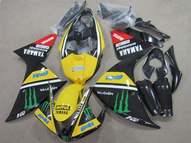 2009-2011 Yamaha YZF R1 Motorcycle Fairings - Yellow White Black Red Green Motul Monster