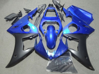 2003-2004 Yamaha YZF R6 Motorcycle Fairing - Blue Matte Black