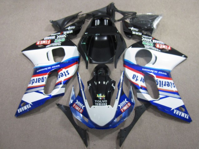 BM FIMER VOLVO Blue White Black 1998-2002 YZF R6 Motorcycle Fairings BM FIMER VOLVO Blue White Black 1998-2002 YZF R6 Motorcycle Fairings