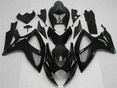 Black 2006-2007 GSXR 600/750 Aftermarket Motorcycle Fairings