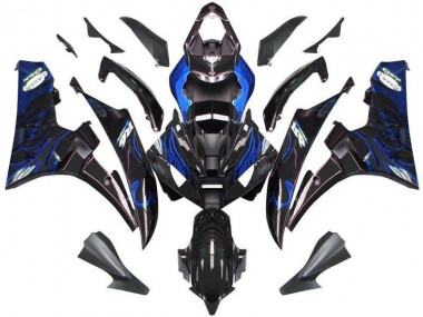 Black Blue Flame 2006-2007 YZF R6 Motorcycle Fairings