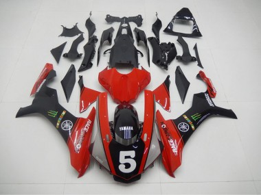 Black Red 5 2015-2019 YZF R1 Motorcycle Fairings