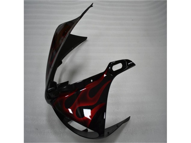 Black Red Flame 2003-2005 YZF R6 Motorcycle Fairings
