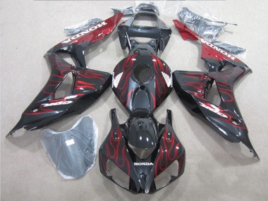Black Red Flame 2006-2007 CBR1000RR Motorcycle Fairings