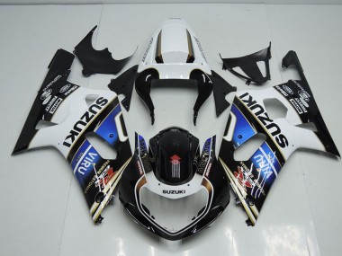 Black White Blue Viru 2001-2003 GSXR 750 Motorcycle Fairings