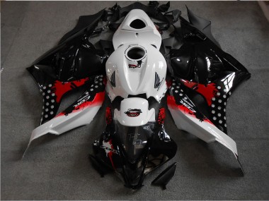 Black White Red 2009-2012 CBR600RR Motorcycle Fairings