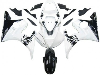 Black White Tribal 2003-2005 YZF R6 Motorcycle Fairings