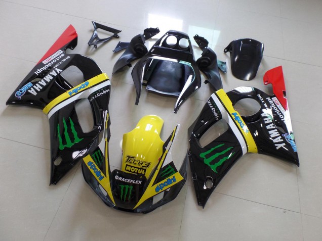 Black Yellow Monster 1998-2002 YZF R6 Motorcycle Fairings Black Yellow Monster 1998-2002 YZF R6 Motorcycle Fairings