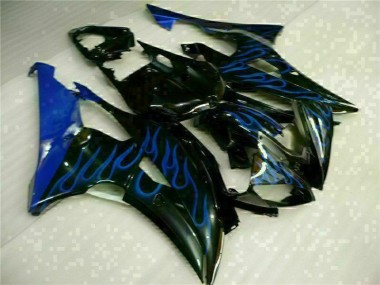 Blue Flame Black 2008-2016 YZF R6 Motorcycle Fairings