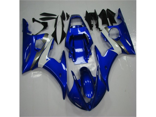 Blue White 2003-2005 YZF R6 Motorcycle Bodywork Blue White 2003-2005 YZF R6 Motorcycle Bodywork