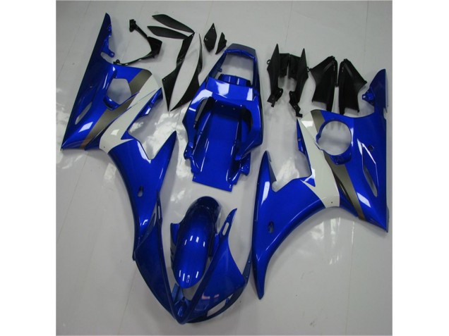 Blue White 2003-2005 YZF R6 Motorcycle Bodywork Blue White 2003-2005 YZF R6 Motorcycle Bodywork