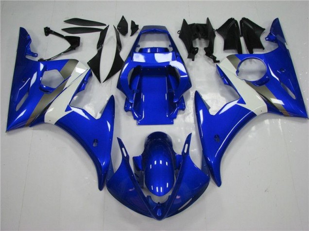 Blue White 2003-2005 YZF R6 Motorcycle Bodywork Blue White 2003-2005 YZF R6 Motorcycle Bodywork
