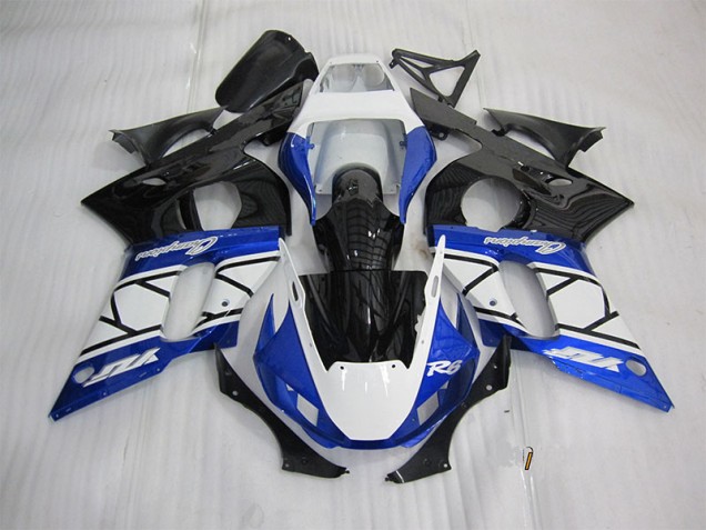 Blue White Black 1998-2002 YZF R6 Motorcycle Fairings Blue White Black 1998-2002 YZF R6 Motorcycle Fairings