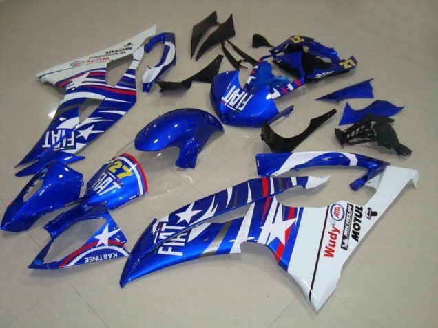 Blue White Fiat 27 Red Wudy 2008-2016 YZF R6 Motorcycle Fairings Blue White Fiat 27 Red Wudy 2008-2016 YZF R6 Motorcycle Fairings