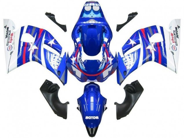 Blue White Star Fiat 1998-2002 YZF R6 Motorcycle Fairings Blue White Star Fiat 1998-2002 YZF R6 Motorcycle Fairings