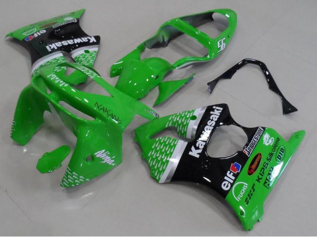 Green Black 1998-1999 ZX6R Motorcycle Fairings Green Black 1998-1999 ZX6R Motorcycle Fairings