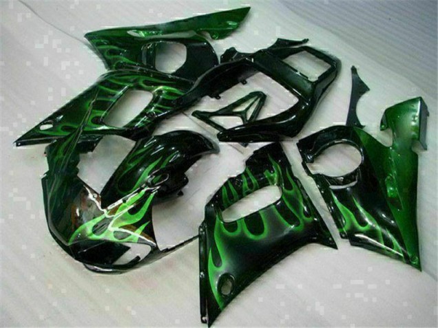 Green Black 1998-2002 YZF R6 Motorcycle Fairings Green Black 1998-2002 YZF R6 Motorcycle Fairings