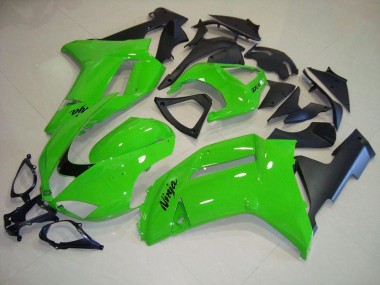 Green Matte Black 2007-2008 ZX6R Motorcycle Fairings