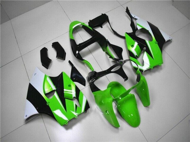 Green White Black 2000-2002 ZX6R Motorcycle Fairings Green White Black 2000-2002 ZX6R Motorcycle Fairings