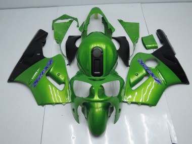 Green and Black 2000-2001 ZX12R Motorcycle Fairings