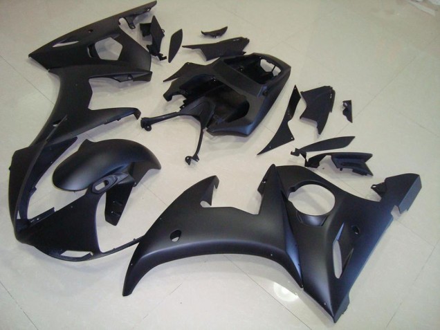 Matte Black 2003-2005 YZF R6 Motorcycle Fairings Matte Black 2003-2005 YZF R6 Motorcycle Fairings