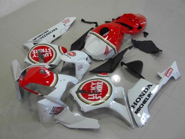 Pearl White Lucky Strike 2005-2006 CBR600RR Motorcycle Fairings