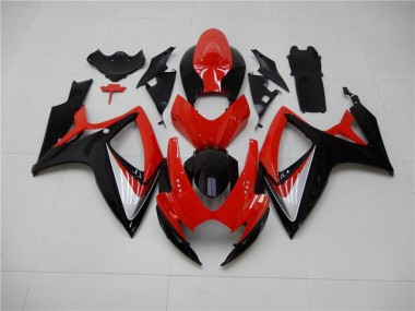 Red Black 2006-2007 GSXR 600/750 Motorcycle Fairing Kits