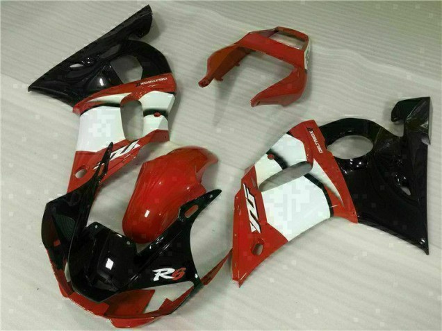 Red White 1998-2002 YZF R6 Motorcycle Fairings Red White 1998-2002 YZF R6 Motorcycle Fairings