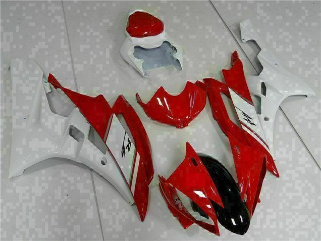 Red White 2006-2007 YZF R6 Full Motorcycle Fairing Kits Red White 2006-2007 YZF R6 Full Motorcycle Fairing Kits