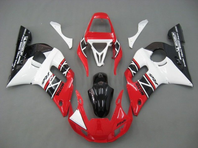Red White Black 1998-2002 YZF R6 Motorcycle Fairings Red White Black 1998-2002 YZF R6 Motorcycle Fairings