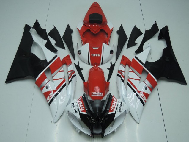 Red White Black 2008-2016 YZF R6 Motorcycle Bodywork