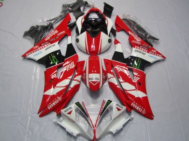 Red White Rocol 2008-2016 YZF R6 Motorcycle Fairings