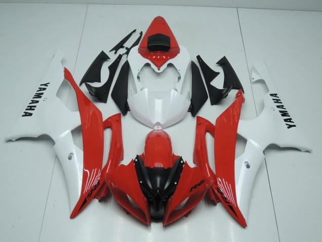 Red and Pearl White 2008-2016 YZF R6 Motorcycle Fairings Red and Pearl White 2008-2016 YZF R6 Motorcycle Fairings